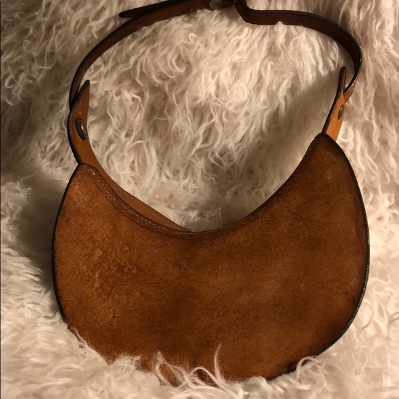 Handmade Brown Leather Visor with Brass Hardware - Picture 8 of 8